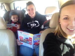 Aiden, Kayla, Sophia & I on our way to Talladega!